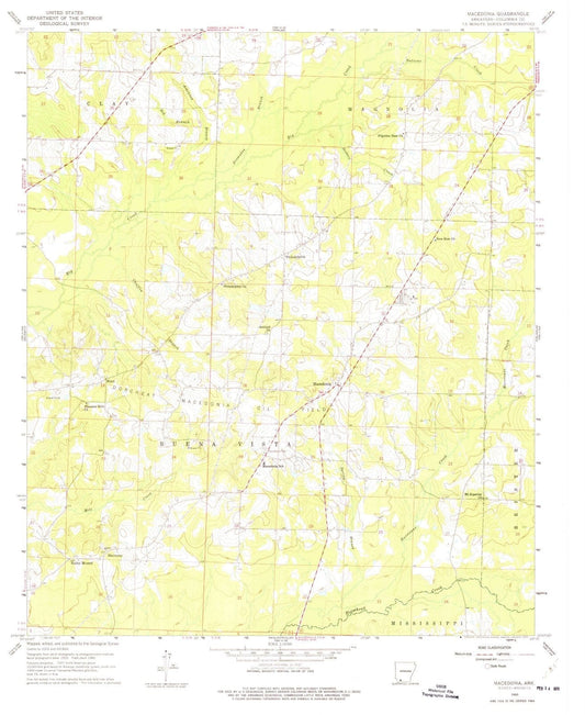 1960 Macedonia, AR - Arkansas - USGS Topographic Map