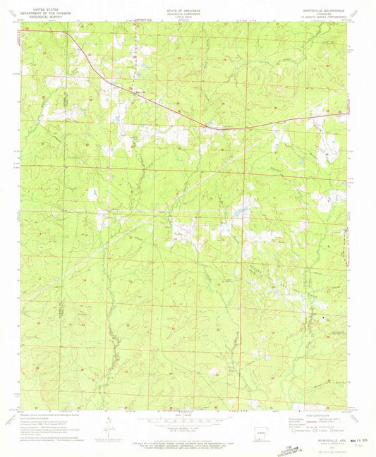 1971 Marysville, AR - Arkansas - USGS Topographic Map