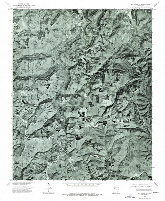 1974 Mt Judea, AR - Arkansas - USGS Topographic Map v3