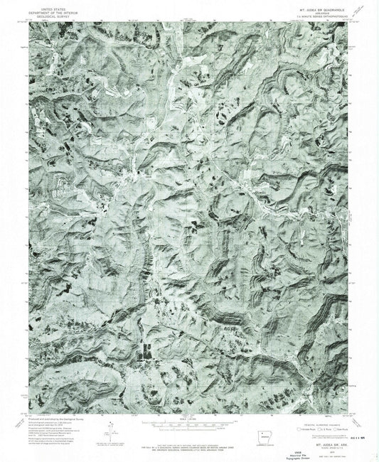 1974 Mt Judea, AR - Arkansas - USGS Topographic Map v4