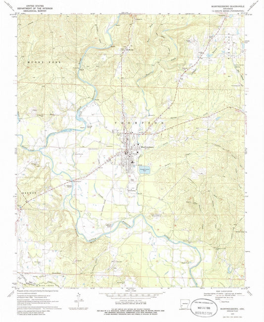 1970 Murfreesboro, AR - Arkansas - USGS Topographic Map