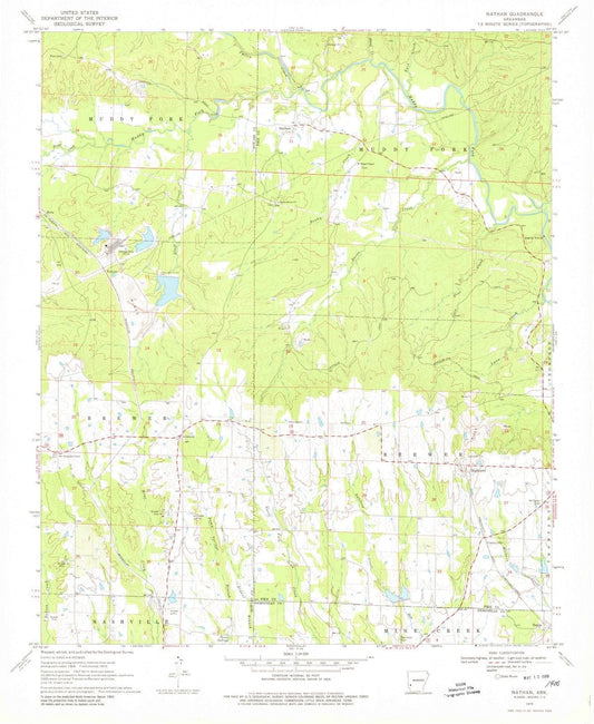 1970 Nathan, AR - Arkansas - USGS Topographic Map