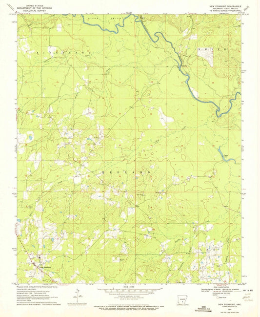 1970 New Edinburg, AR - Arkansas - USGS Topographic Map
