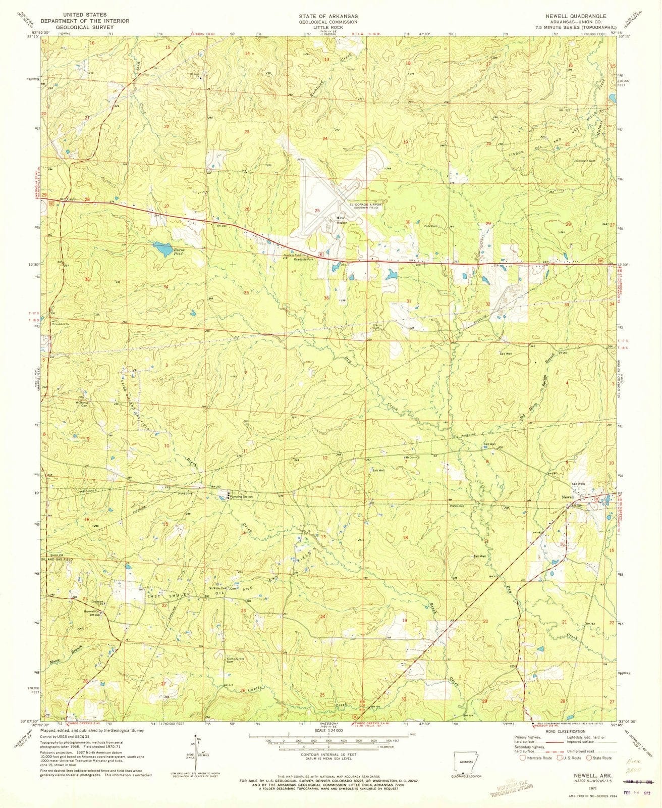 1971 Newell, AR - Arkansas - USGS Topographic Map