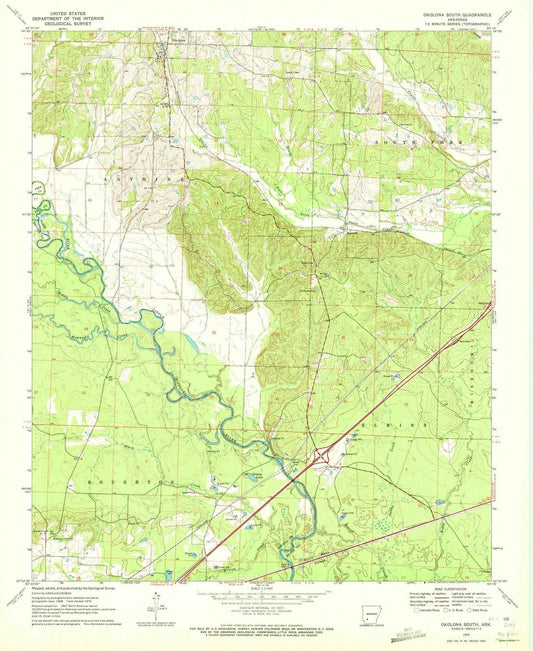 1970 Okolona South, AR - Arkansas - USGS Topographic Map
