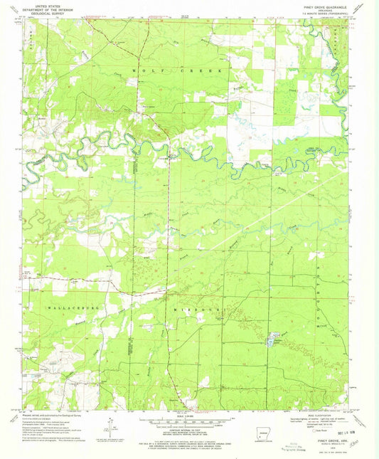 1970 Piney Grove, AR - Arkansas - USGS Topographic Map