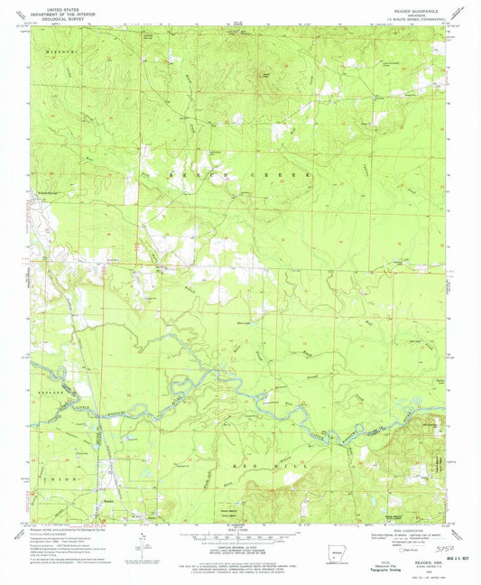 1970 Reader, AR - Arkansas - USGS Topographic Map