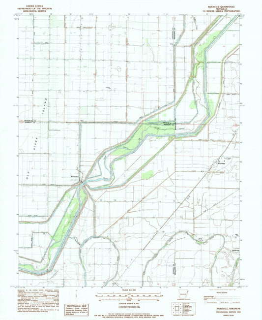 1983 Rivervale, AR - Arkansas - USGS Topographic Map