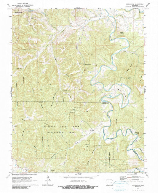 1972 Rockhouse, AR - Arkansas - USGS Topographic Map