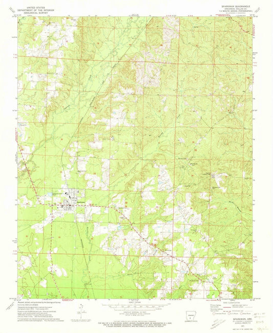 1971 Sparkman, AR - Arkansas - USGS Topographic Map v2