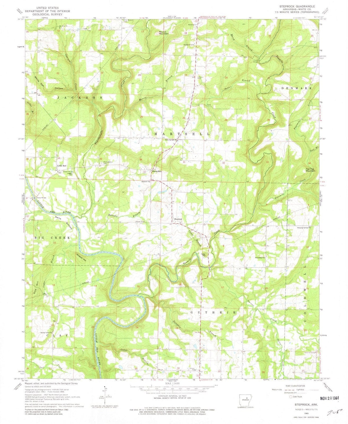 1965 Steprock, AR - Arkansas - USGS Topographic Map