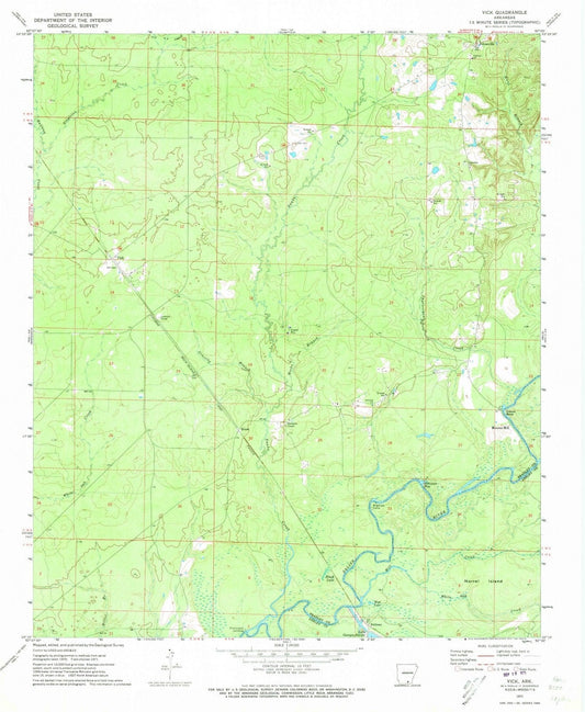 1971 Vick, AR - Arkansas - USGS Topographic Map