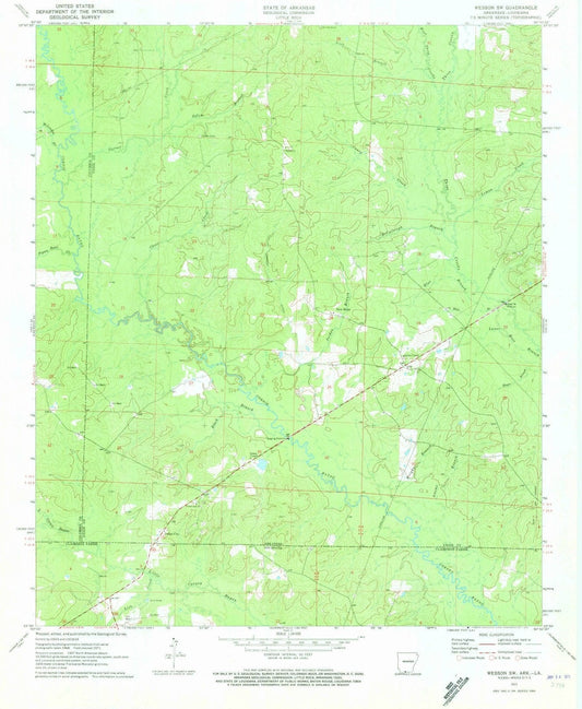 1971 Wesson, AR - Arkansas - USGS Topographic Map