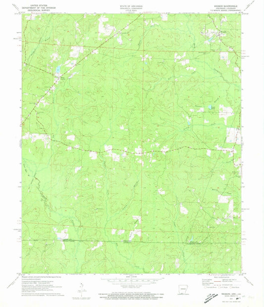 1971 Wesson, AR - Arkansas - USGS Topographic Map v2
