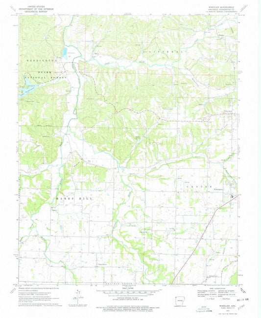 1970 Wheeler, AR - Arkansas - USGS Topographic Map