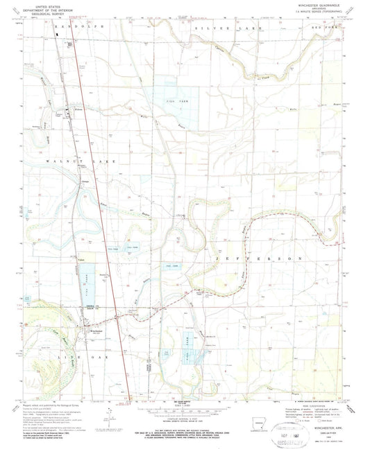 1969 Winchester, AR - Arkansas - USGS Topographic Map