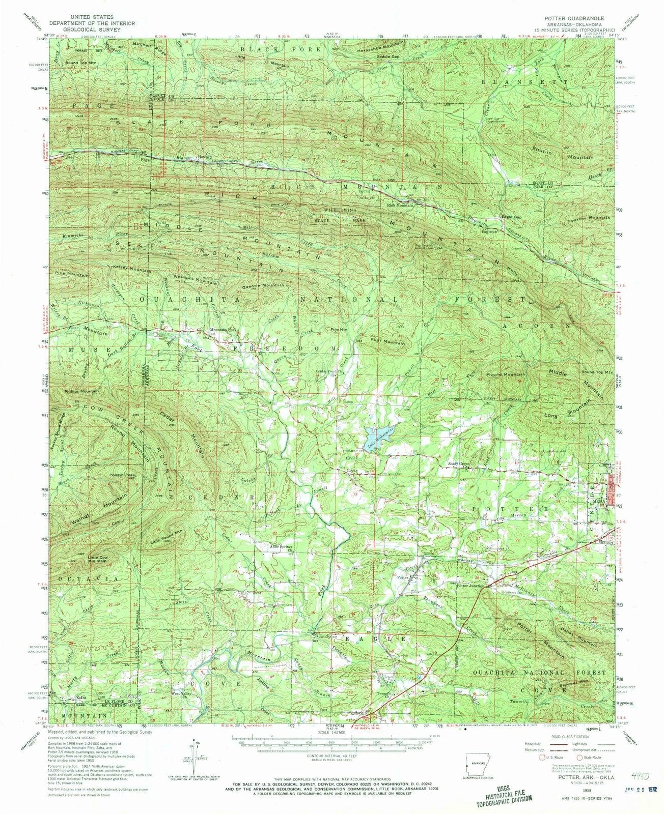1958 Potter, AR - Arkansas - USGS Topographic Map v2