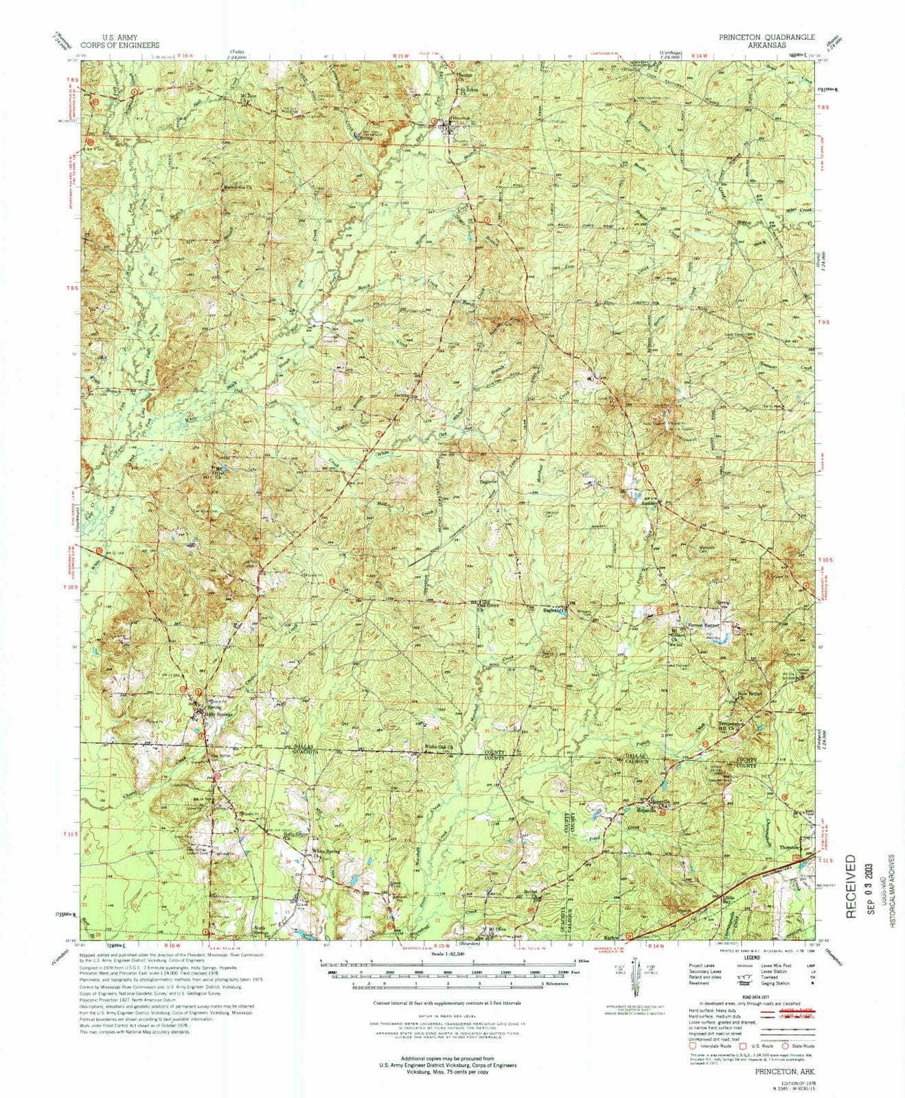 1978 Princeton, AR - Arkansas - USGS Topographic Map