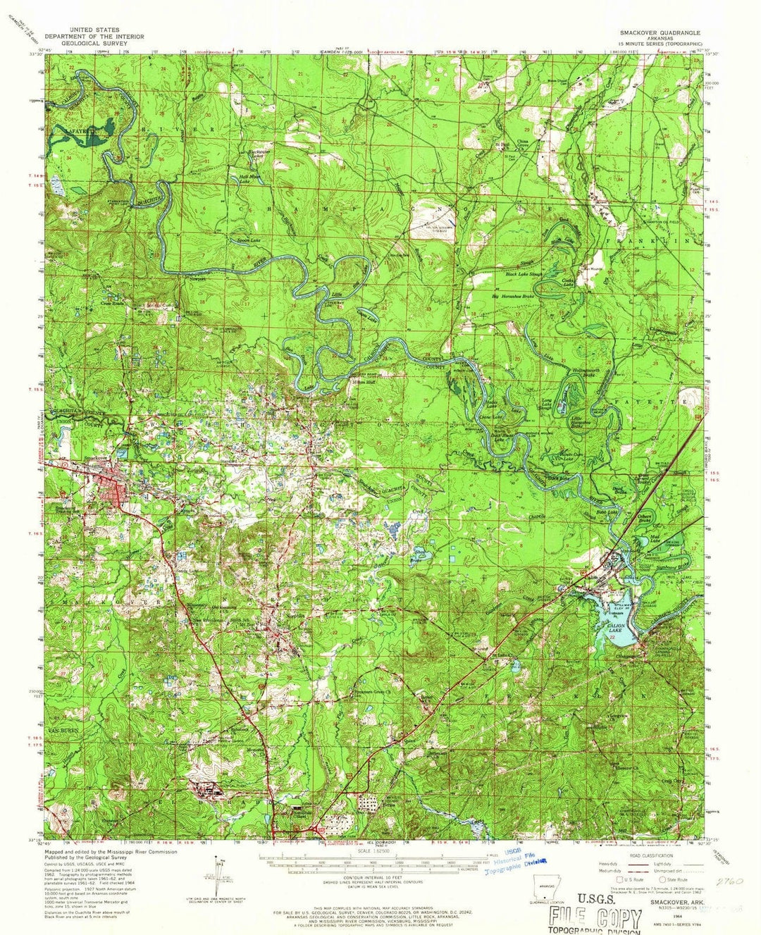 1964 Smackover, AR - Arkansas - USGS Topographic Map