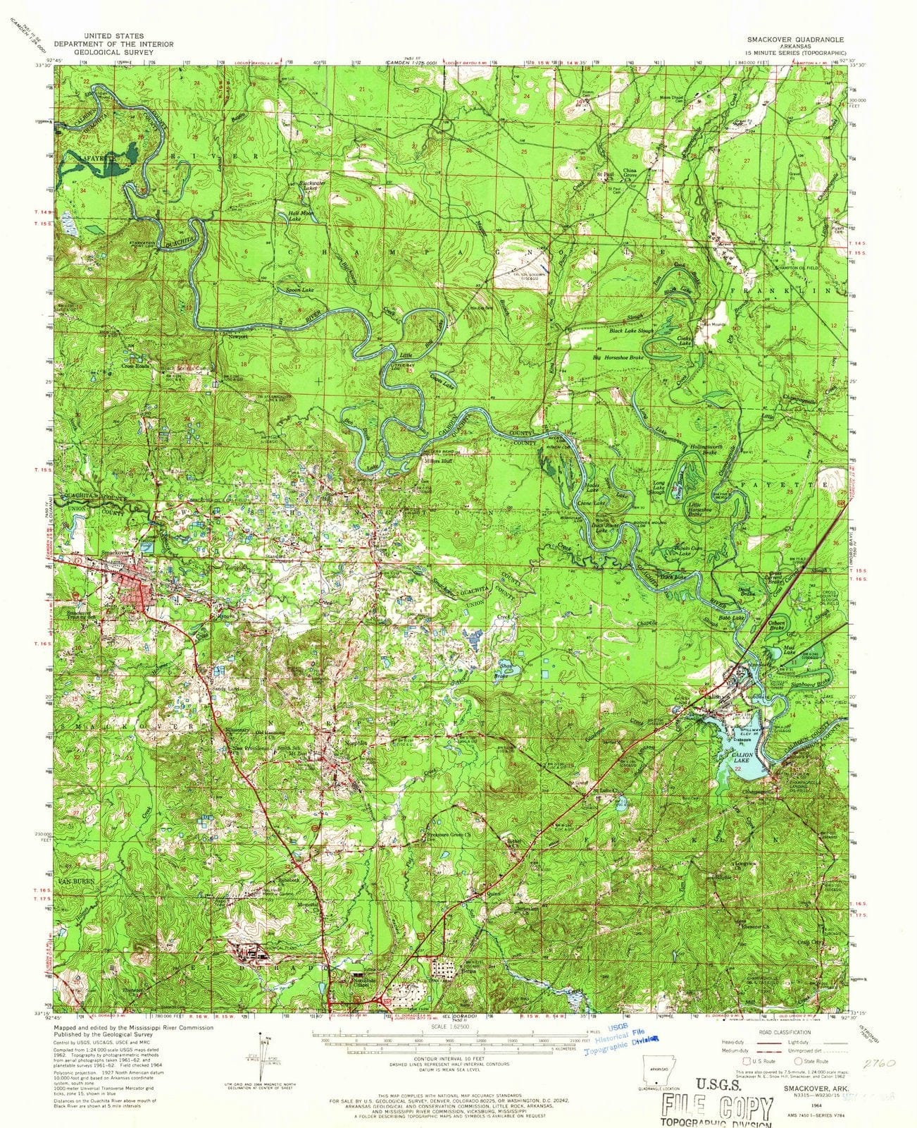 1964 Smackover, AR - Arkansas - USGS Topographic Map