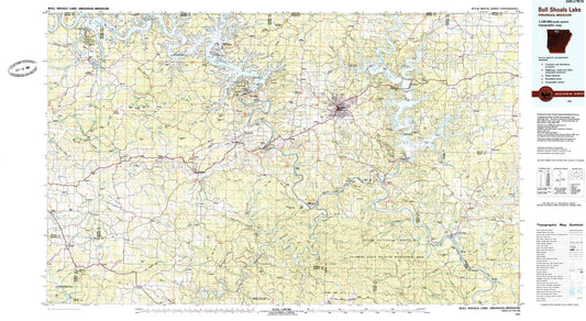 1985 Bull Shoals Lake, AR - Arkansas - USGS Topographic Map