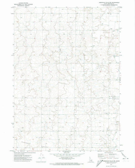 1971 American Falls, ID - Idaho - USGS Topographic Map