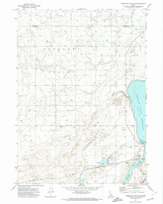 1971 American Falls, ID - Idaho - USGS Topographic Map v2