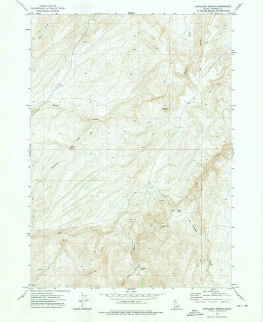 1972 Antelope Spring, ID - Idaho - USGS Topographic Map