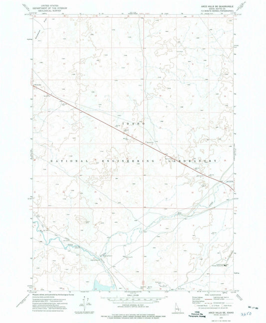 1972 Arco Hills, ID - Idaho - USGS Topographic Map