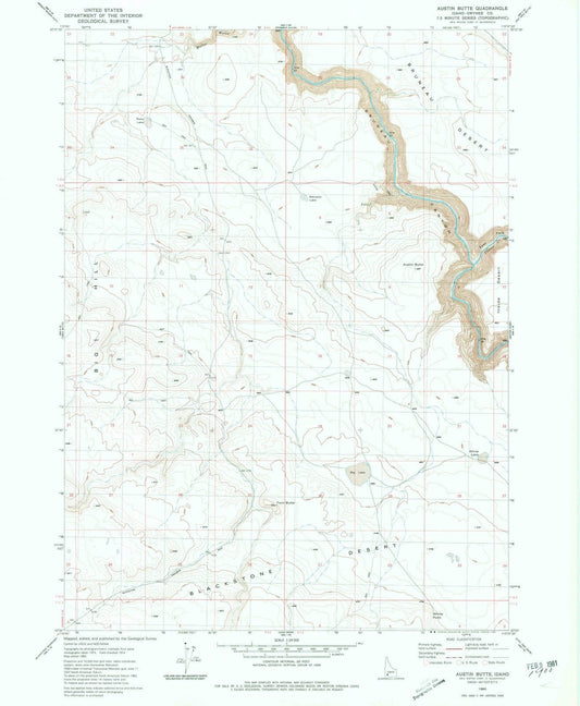 1980 Austin Butte, ID - Idaho - USGS Topographic Map