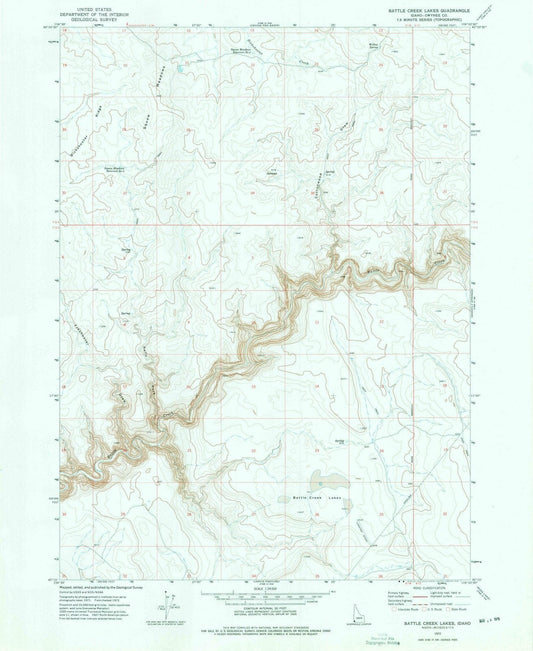 1972 Battle Creek Lakes, ID - Idaho - USGS Topographic Map