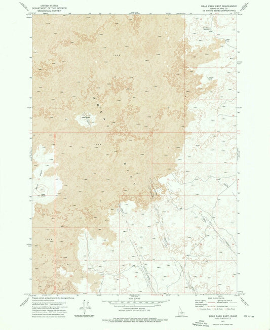 1972 Bear Park East, ID - Idaho - USGS Topographic Map