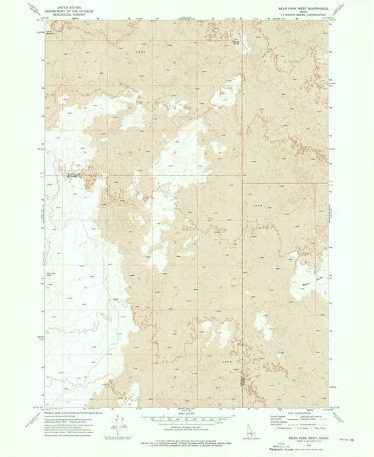 1972 Bear Park West, ID - Idaho - USGS Topographic Map