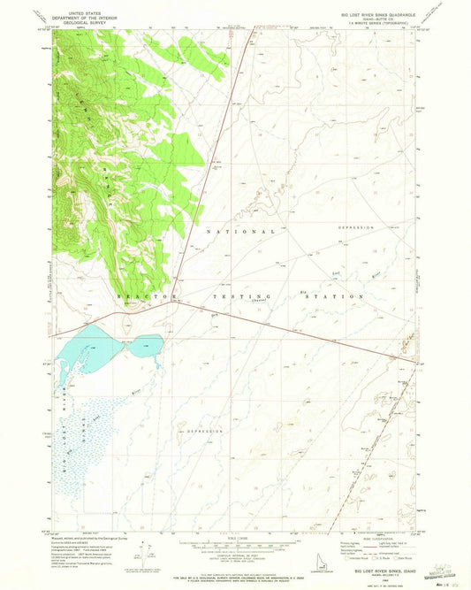 1969 Big Lost River Sinks, ID - Idaho - USGS Topographic Map