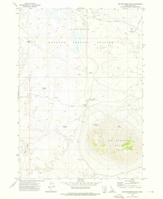 1972 Big Southern Butte, ID - Idaho - USGS Topographic Map