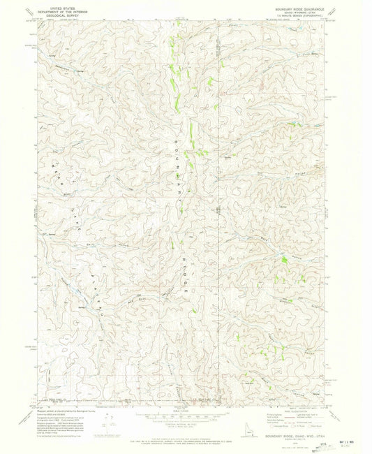 1970 Boundary Ridge, ID - Idaho - USGS Topographic Map