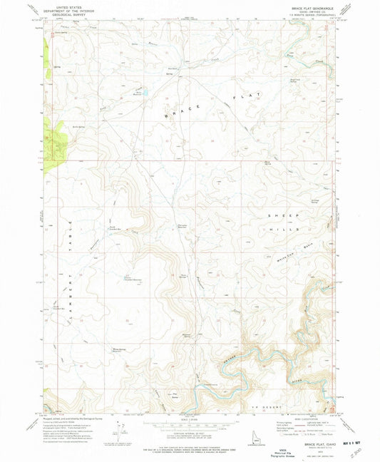 1973 Brace Flat, ID - Idaho - USGS Topographic Map