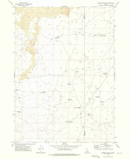 1972 Brigham Point, ID - Idaho - USGS Topographic Map