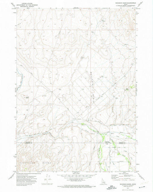 1971 Buckskin Basin, ID - Idaho - USGS Topographic Map