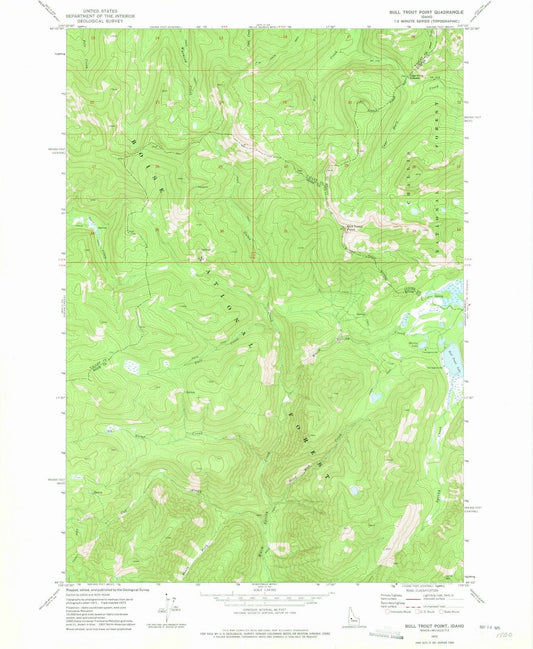 1972 Bull Trout Point, ID - Idaho - USGS Topographic Map