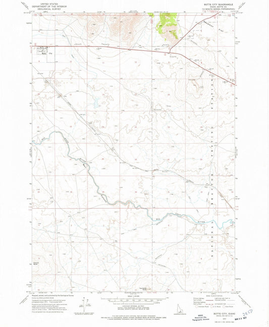 1972 Butte City, ID - Idaho - USGS Topographic Map