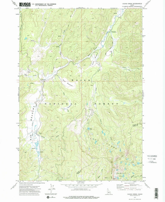 1972 Cache Creek, ID - Idaho - USGS Topographic Map