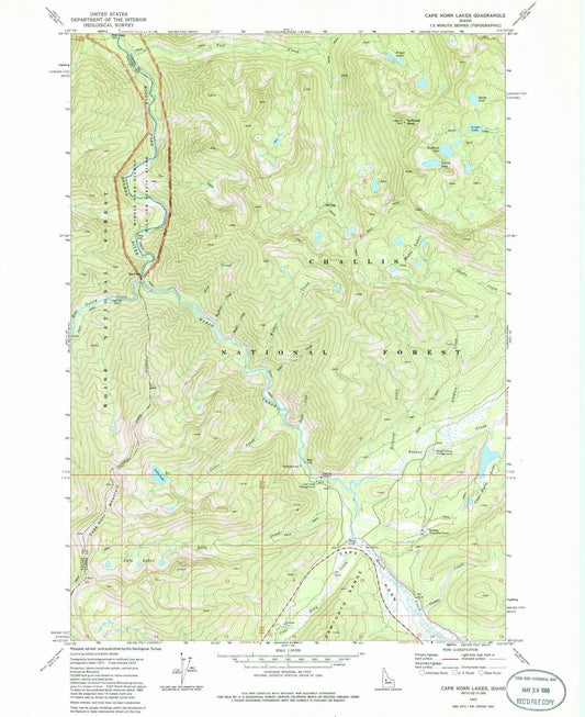 1972 Cape Horn Lakes, ID - Idaho - USGS Topographic Map