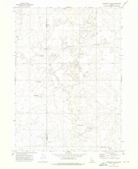 1972 Community Lake, ID - Idaho - USGS Topographic Map