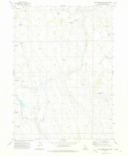 1972 Crab Spring Butte, ID - Idaho - USGS Topographic Map