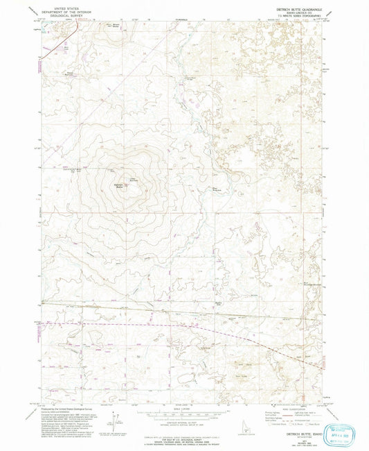1971 Dietrich Butte, ID - Idaho - USGS Topographic Map