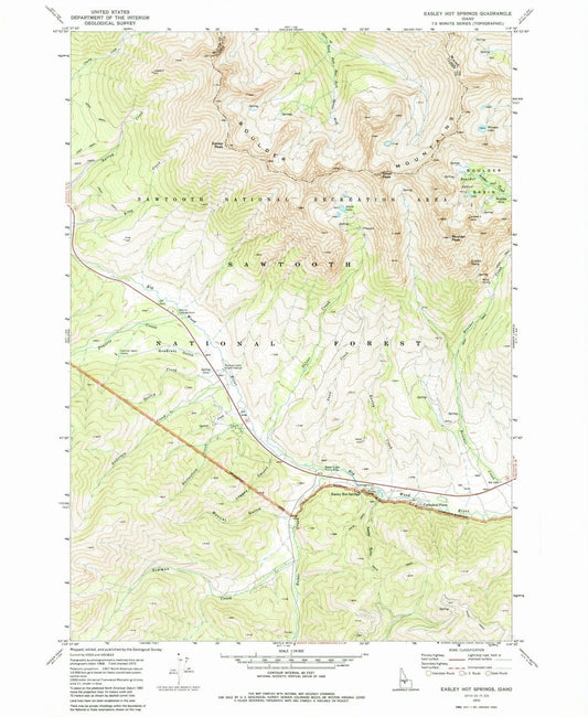 1970 Easley Hot Springs, ID - Idaho - USGS Topographic Map