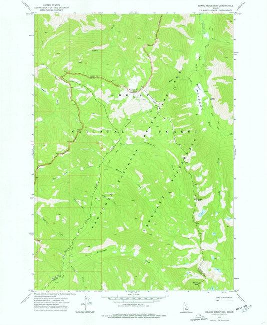 1972 Edaho Mountain, ID - Idaho - USGS Topographic Map