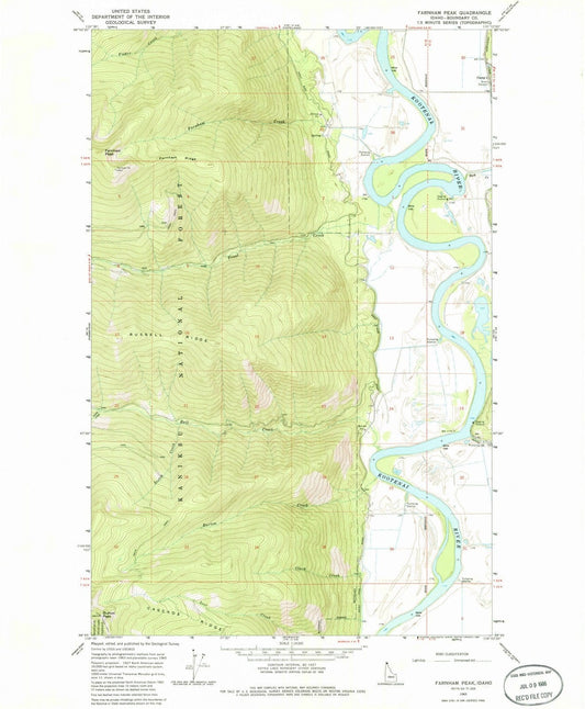 1965 Farnham Peak, ID - Idaho - USGS Topographic Map
