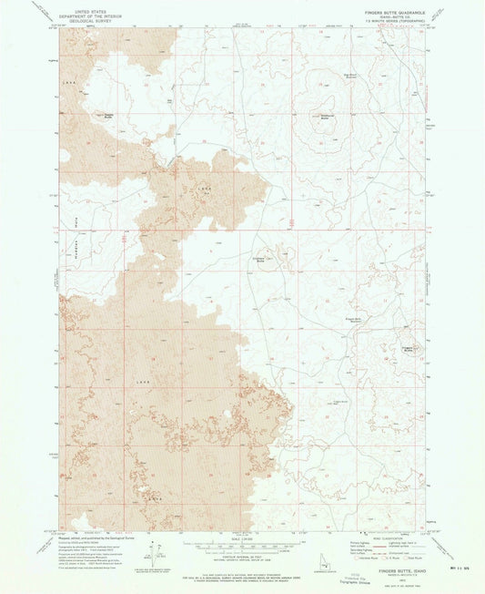 1972 Fingers Butte, ID - Idaho - USGS Topographic Map